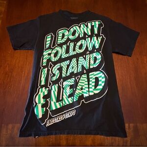 Famous Stars & Straps Black Tee with White Logo